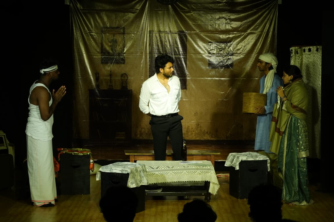 Businessman on stage